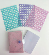 Glitter heart alphabet stickers