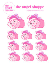 Angel sleeping/taking a nap (clear matte stickers)