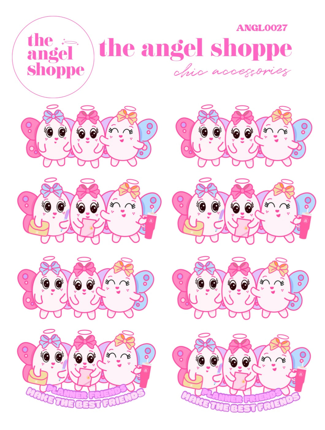 Besties! / planner friends make the best friends - character stickers