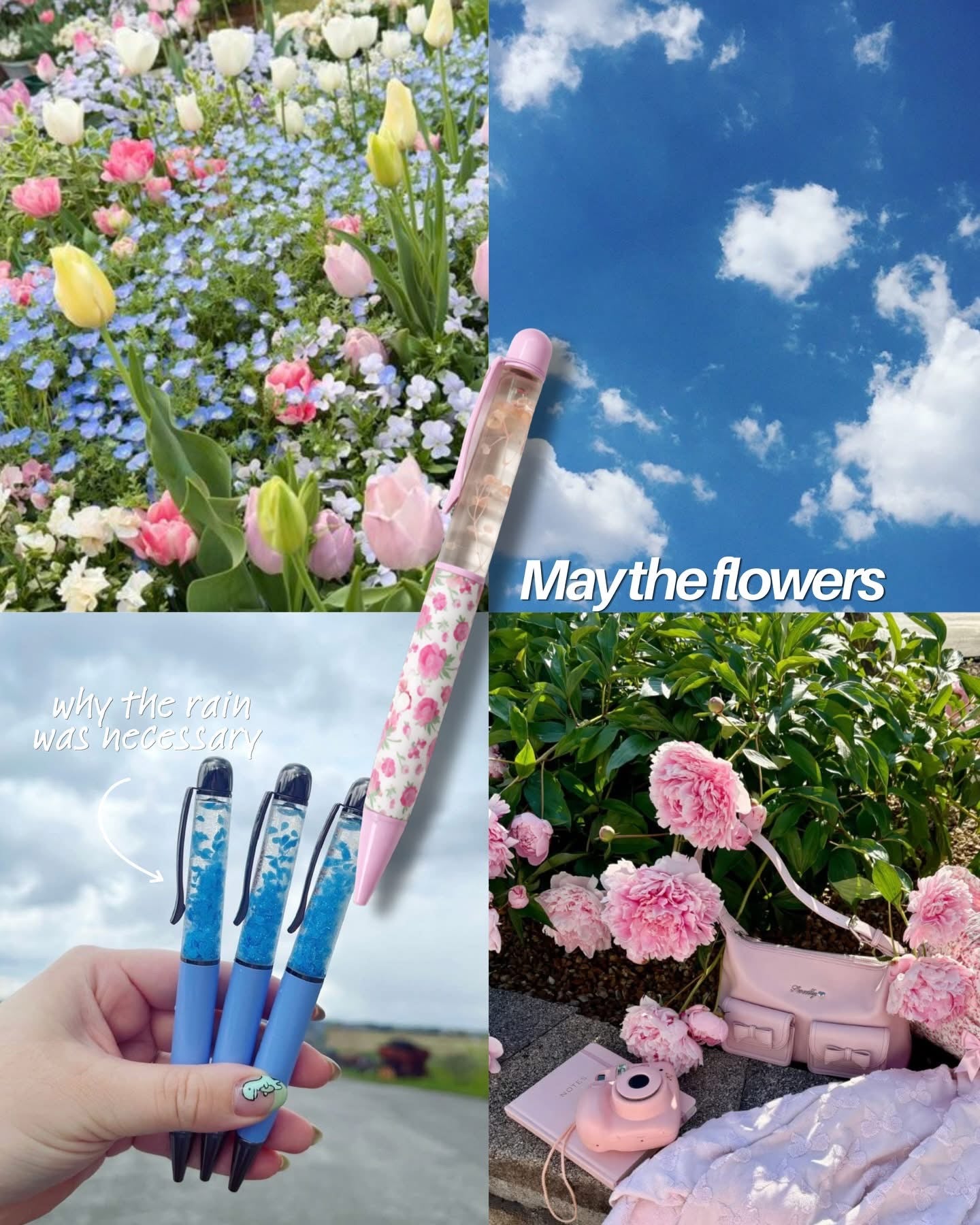 May the flowers (remind you why the rain is necessary) pen