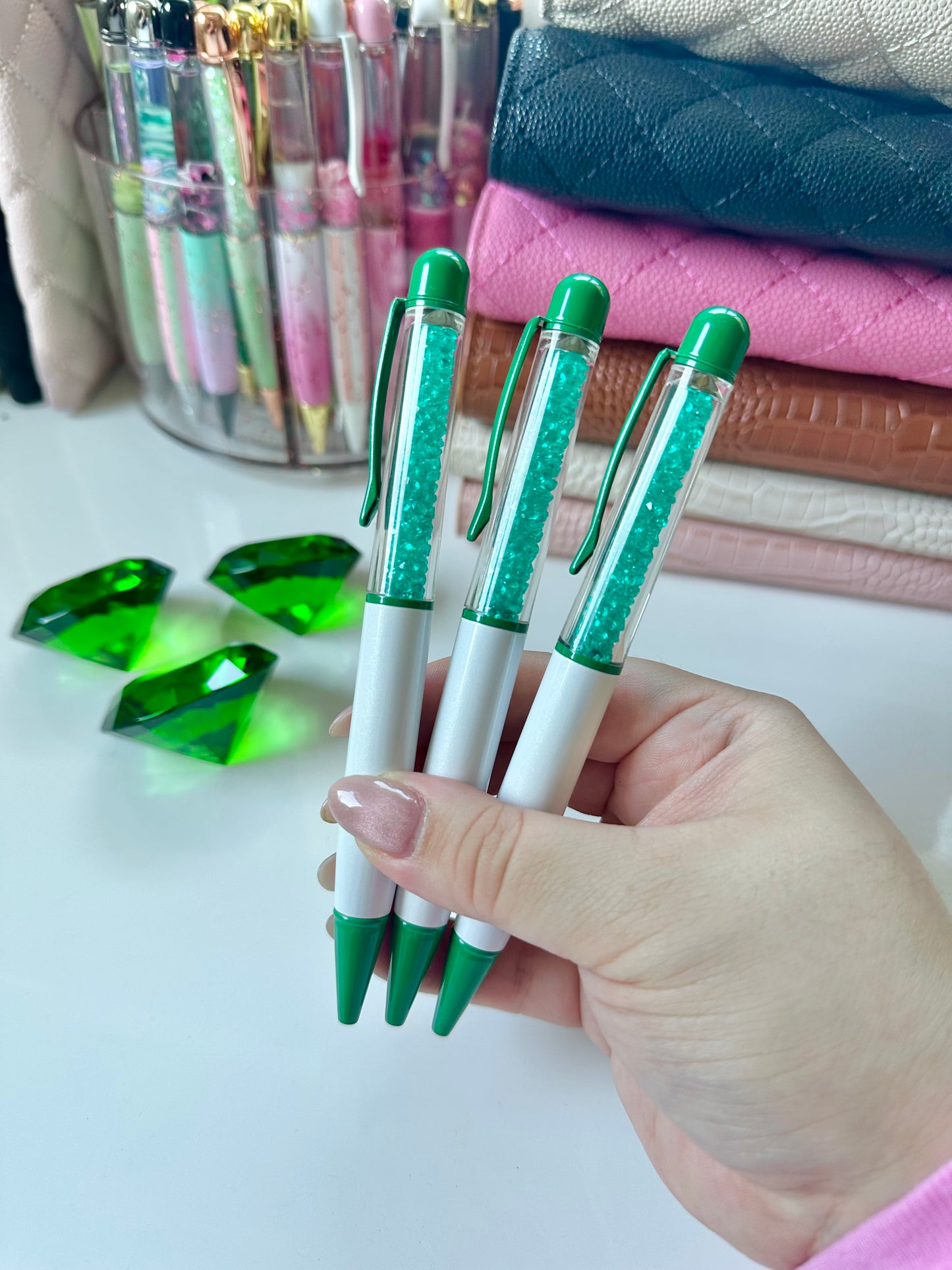 EMERALD/ May Birthstone pen/ S-bucks lovers