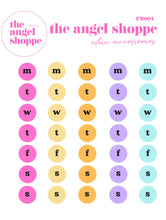 days of the week dot stickers