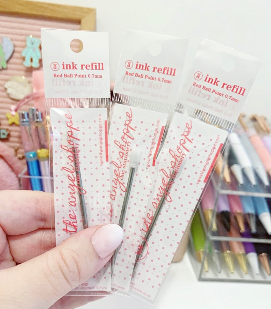 0.7mm Red Ballpoint ink Refill - exclusive to our chic pens