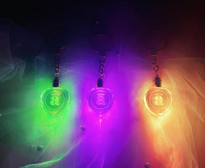 Light up crystal heart keychain * Limited Edition *