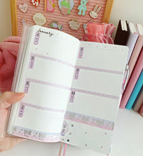 TAS weekly planner with white TOMOE RIVER PAPER