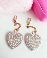 Lover designer heart keychains - pearls and crystals * Limited Edition *