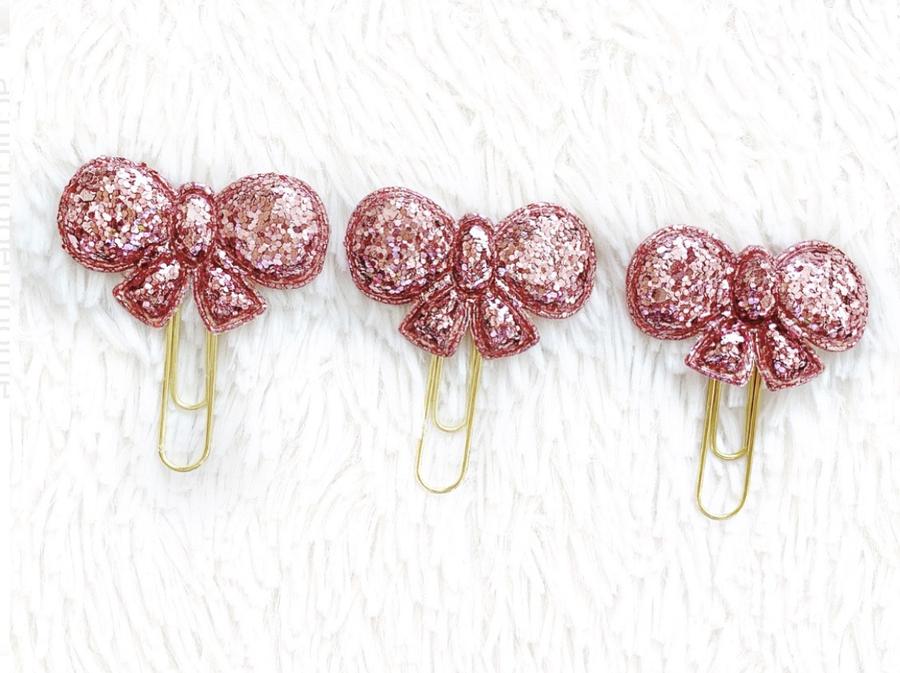 glitter bow clip: Birthday Glam Collection