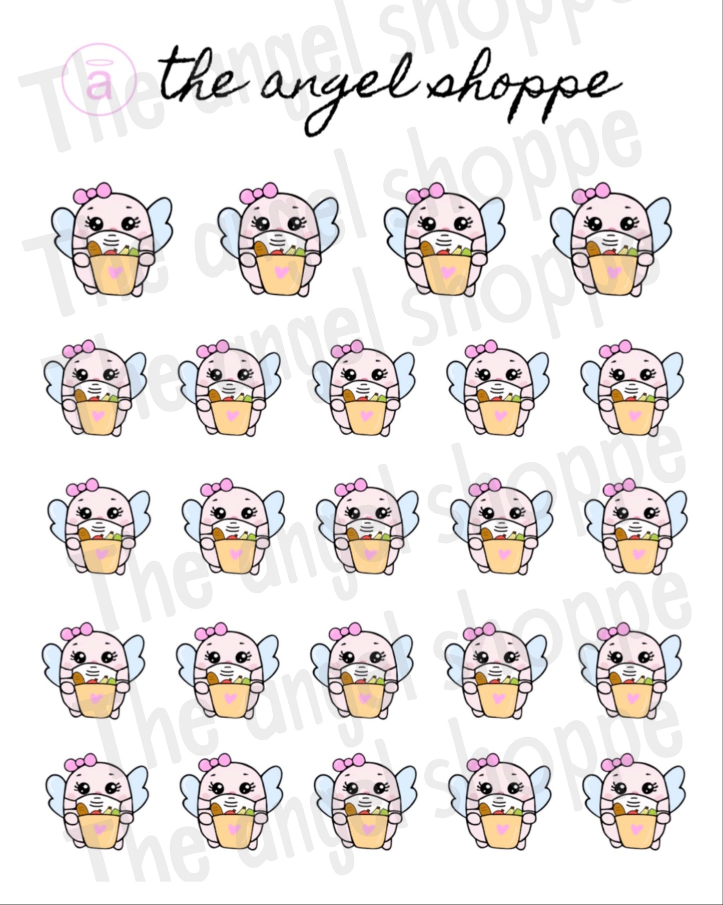 grocery face mask bubz stickers