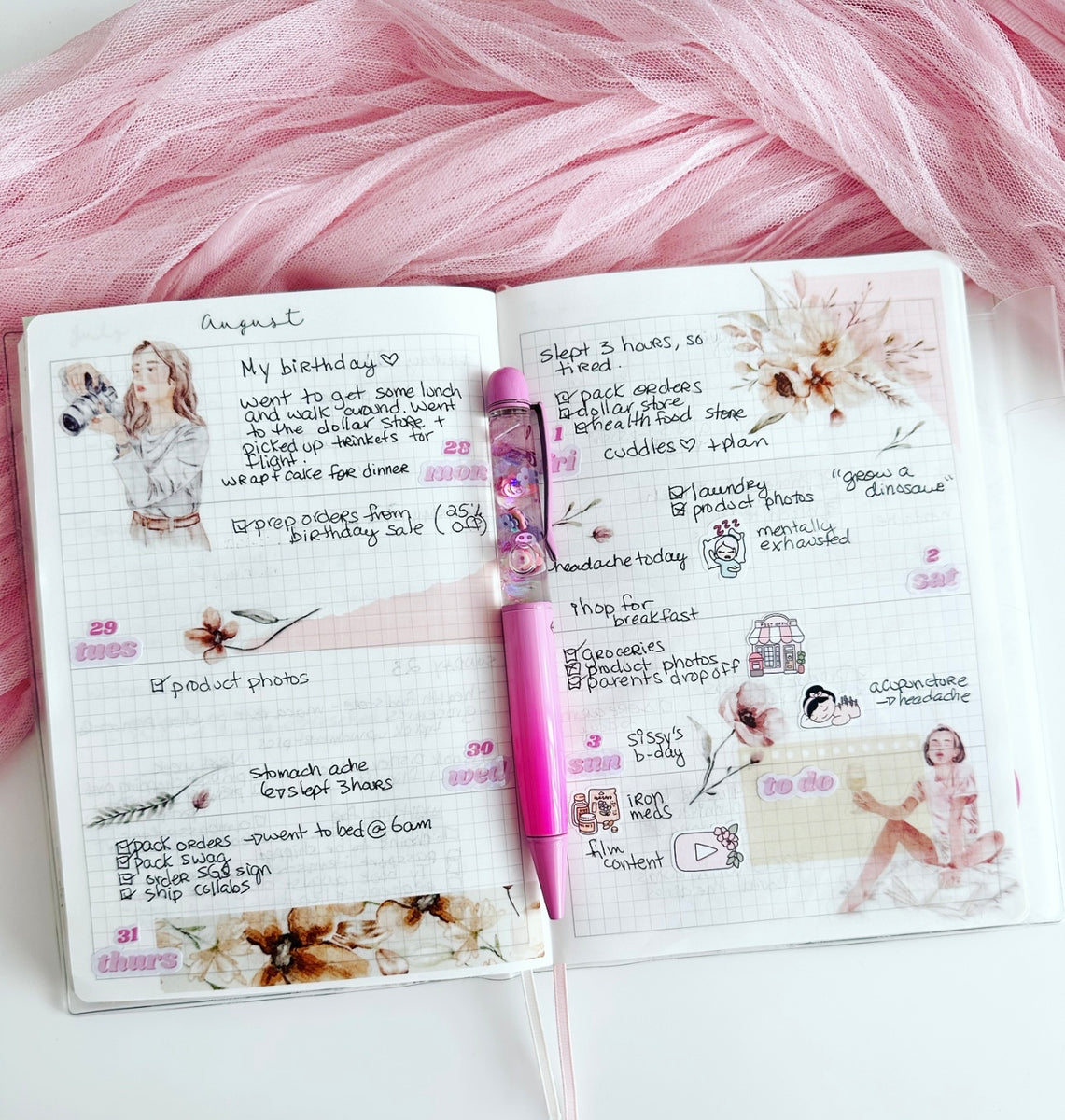 (Pink) Days of the week stickers- short version β The Angel Shoppe