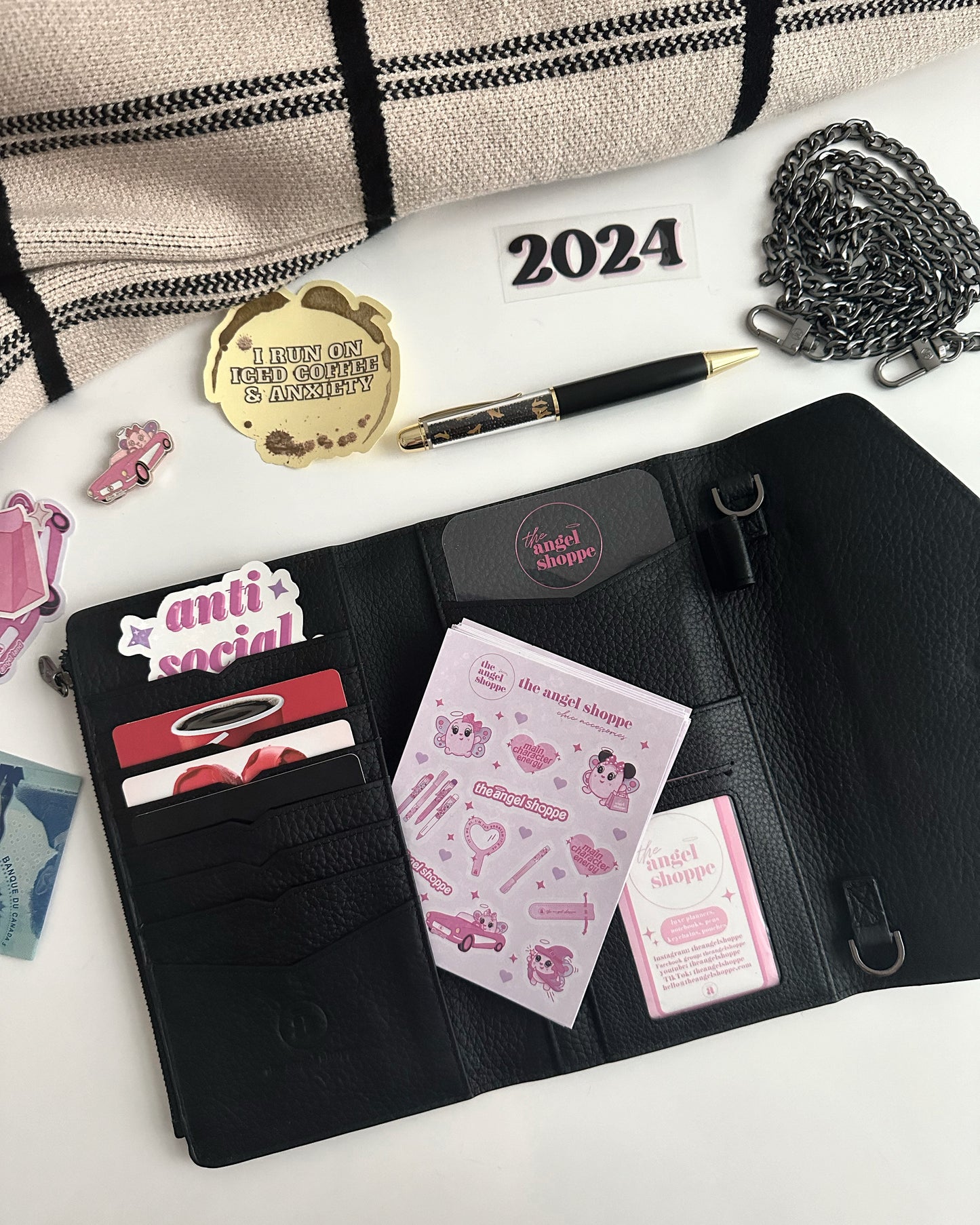 Black Noir Clutch (weeks cover & purse) WITH chain