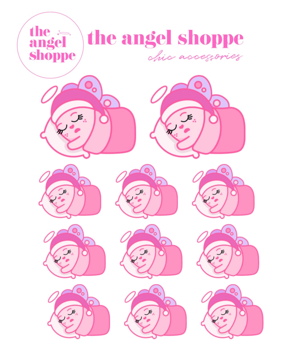 Angel sleeping/taking a nap -  character stickers