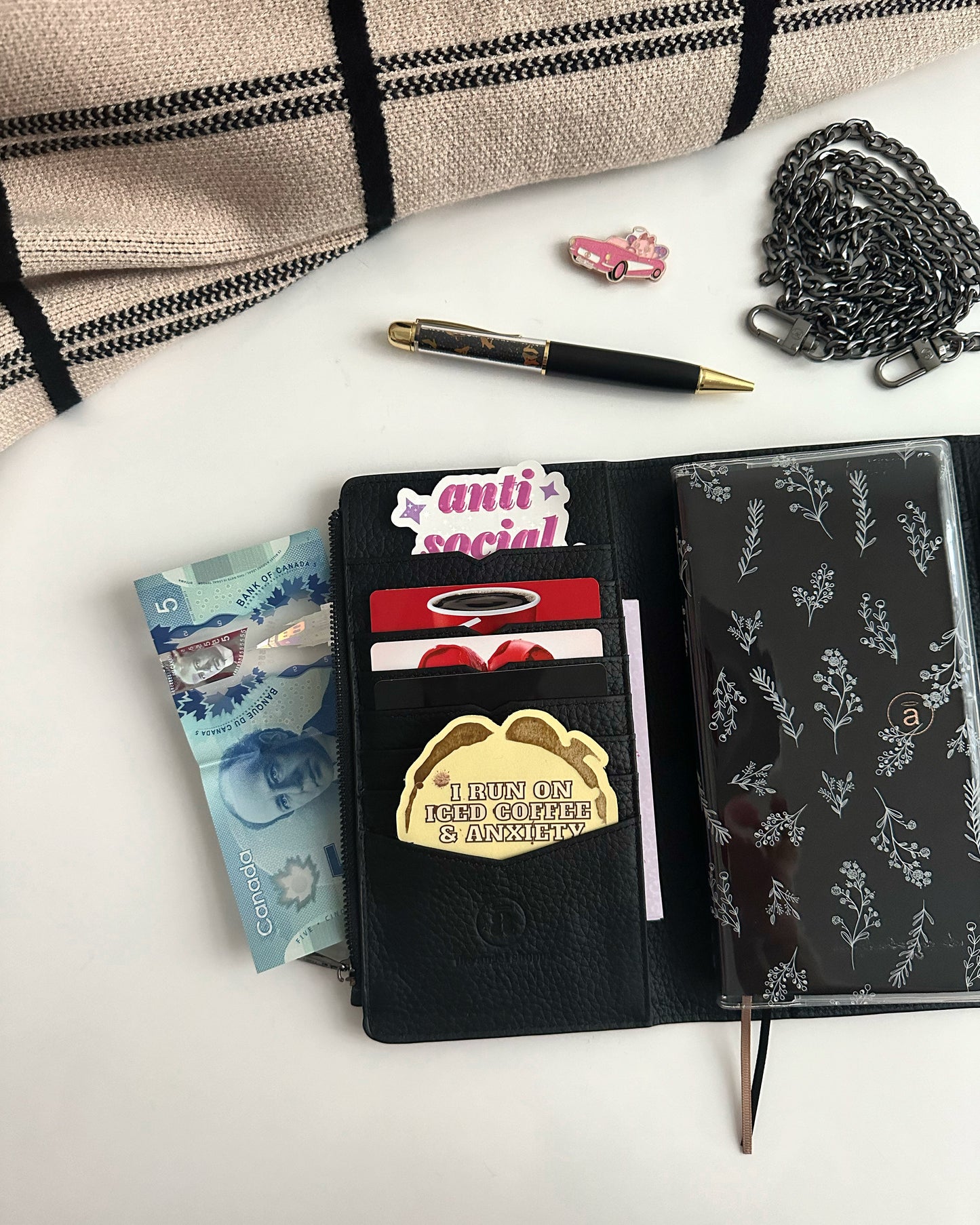 Black Noir Clutch (weeks cover & purse) WITH chain
