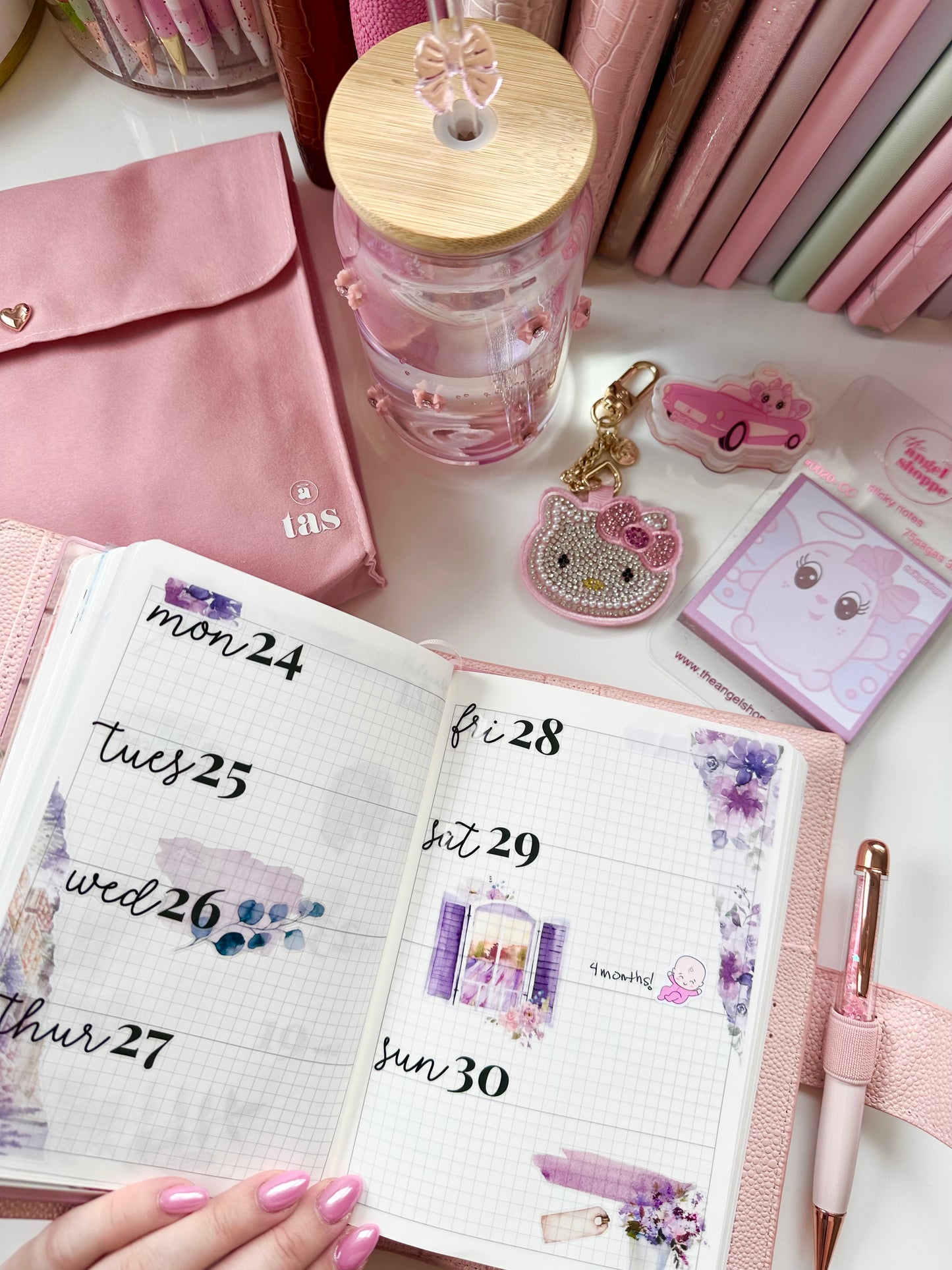 Ballerina Quilted Pink Luxe B6 Planner Cover