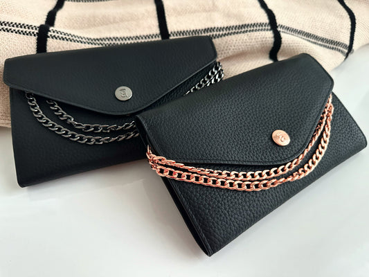 Black Noir Clutch (weeks cover & purse) WITH chain