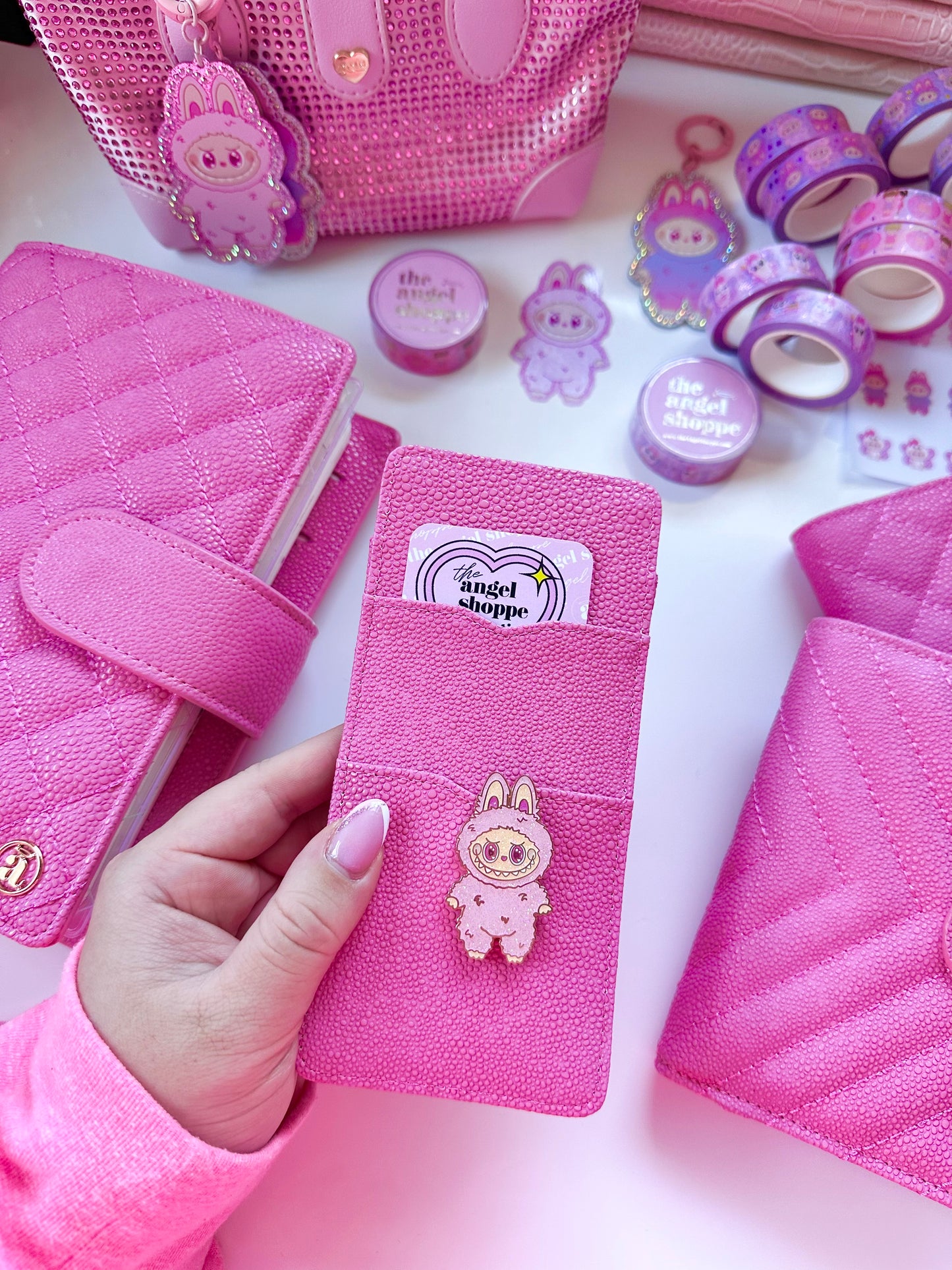 Azalea pink pen pocket holder