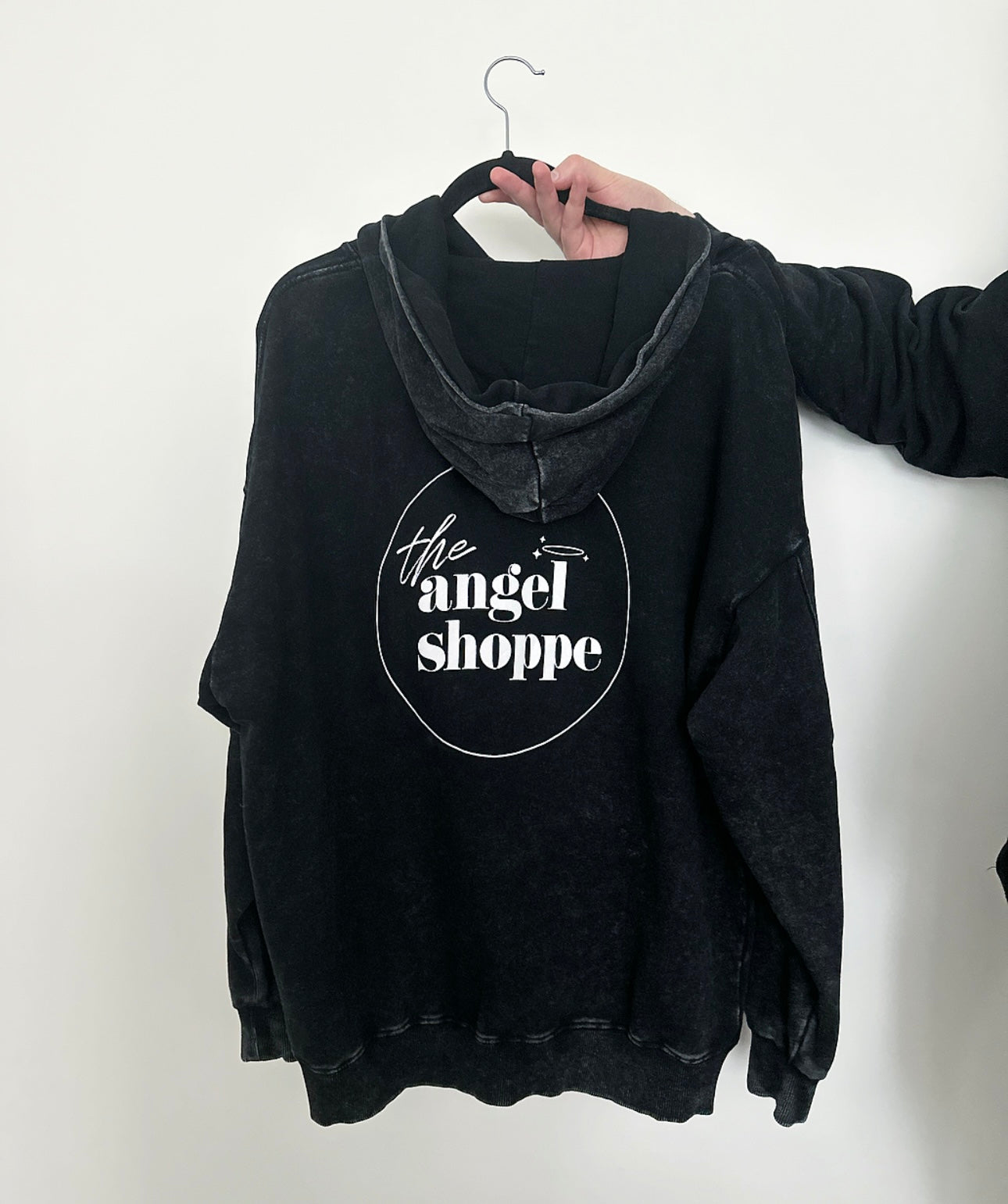 TAS sweater merch: Black Washed Hoodie
