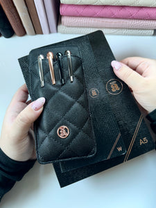 * READY TO SHIP - NO CODES * Caviar Black Pocket Pen Holder * Limited Edition *