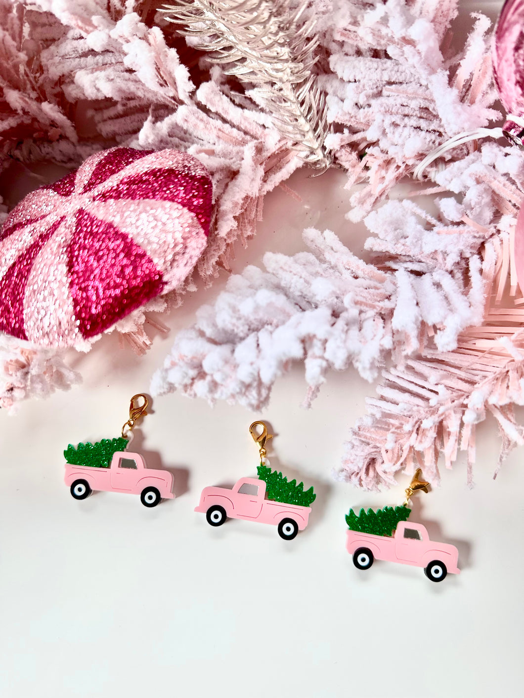 Pink truck charm