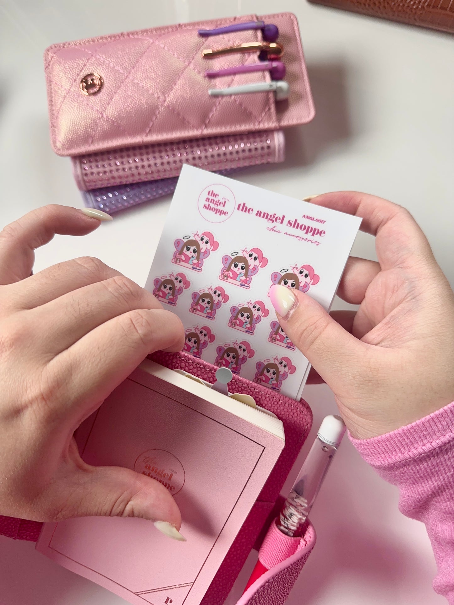 Azalea Pink Quilted Passport Cover