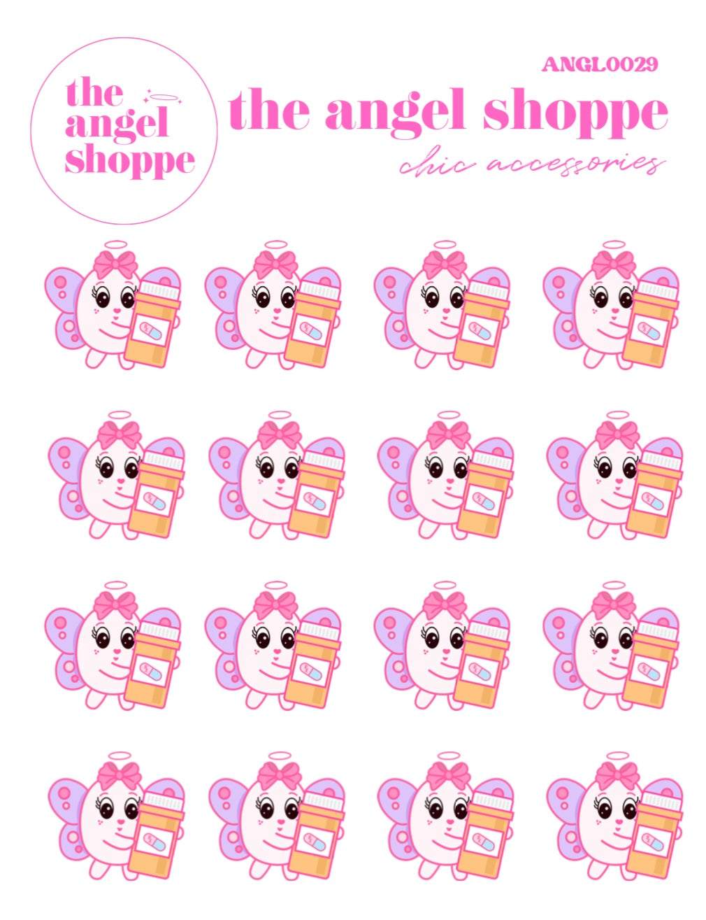 Pills/ medicine/ phamarcy -  character stickers