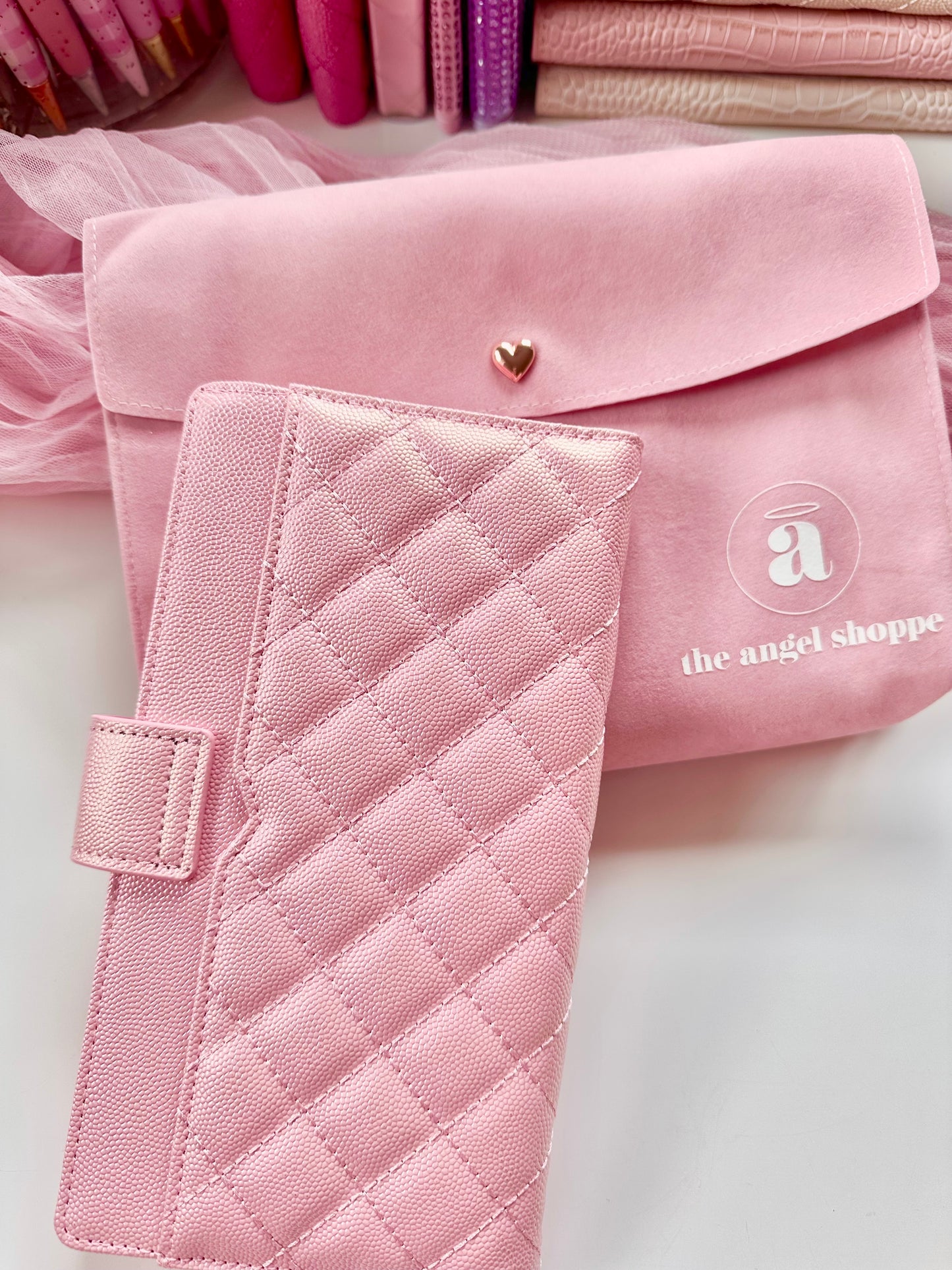 Birthday Girl Pearl Pink Quilted Weeks Cover
