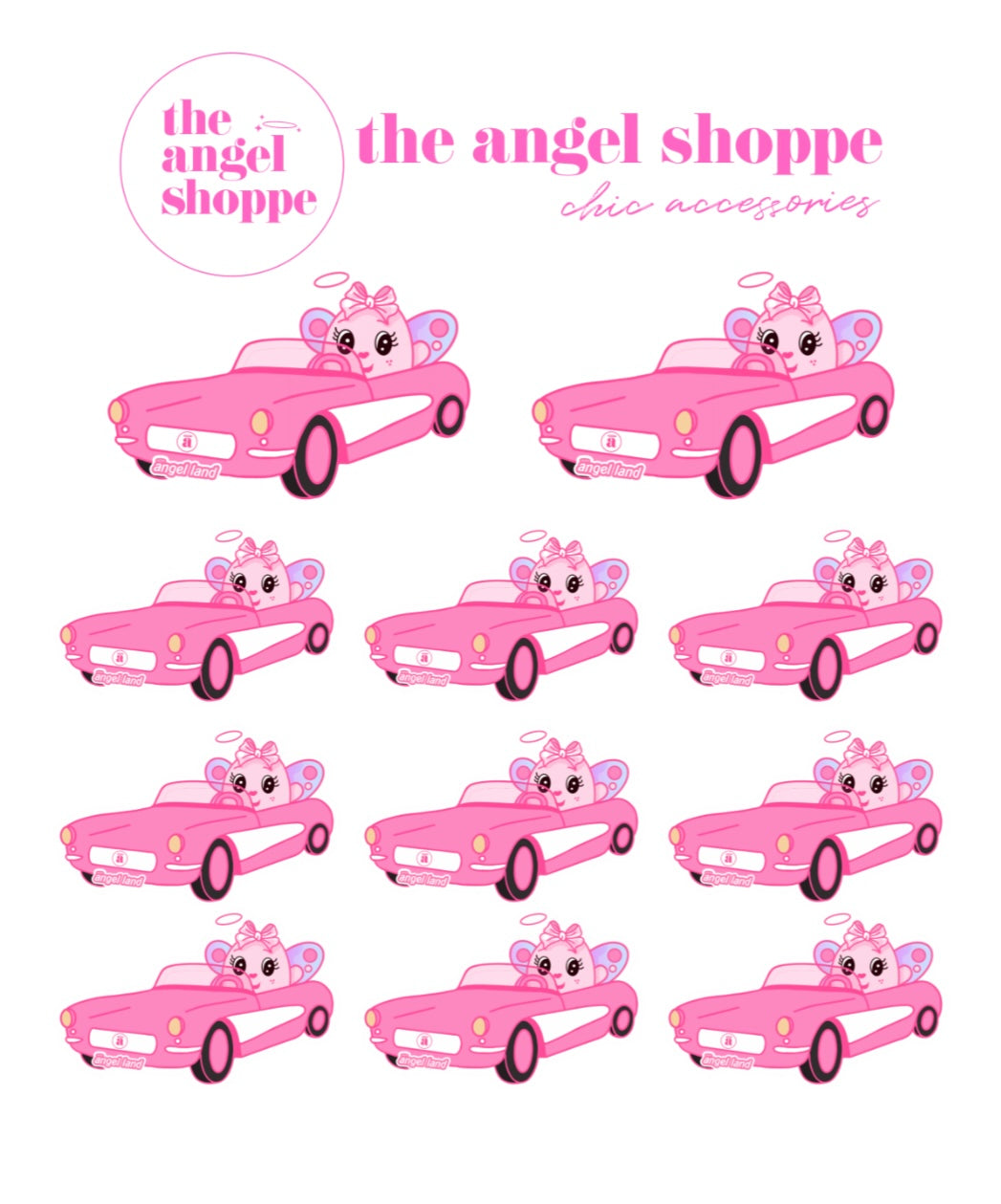 Angel Car stickers -  character stickers