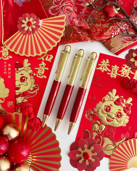 the RED Collection - January Birthstone & Chinese New Year pens