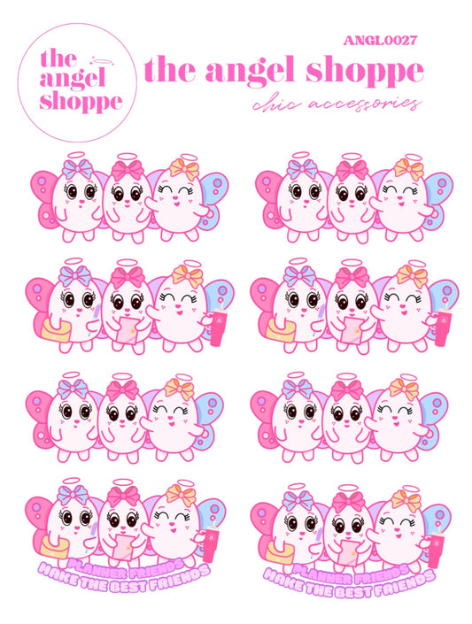 Besties! / planner friends make the best friends - character stickers
