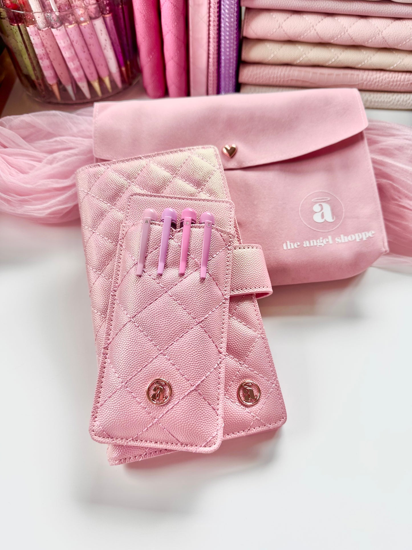 Birthday Girl Pearl Pink Quilted Weeks Cover