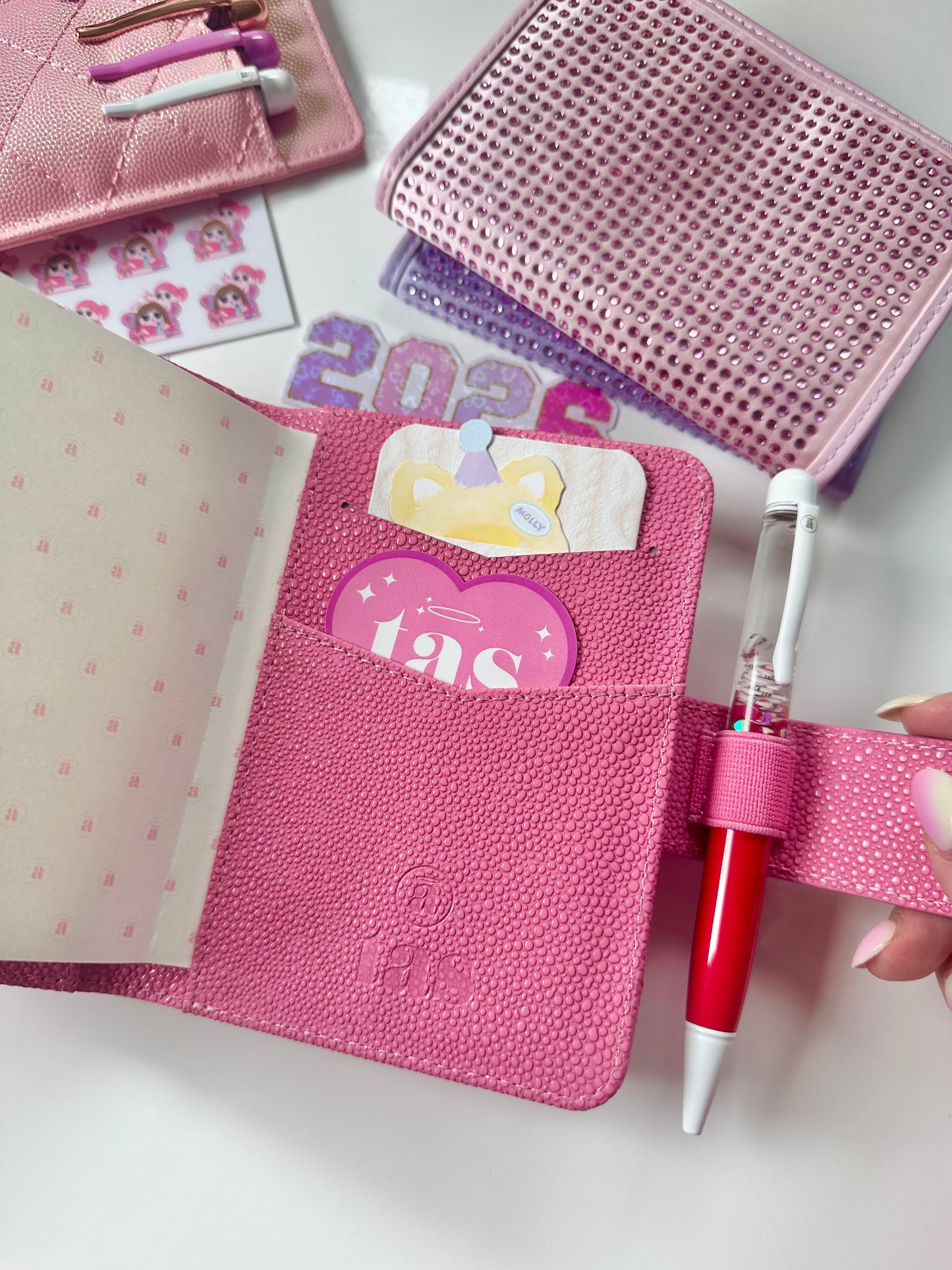 Azalea Pink Quilted Passport Cover