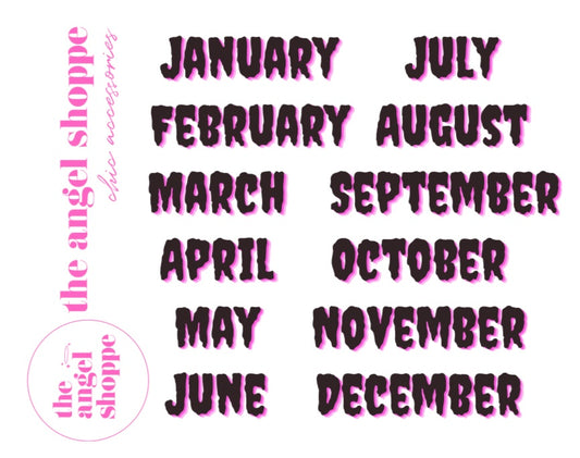 Spooky Monthly (black sticker sheet)