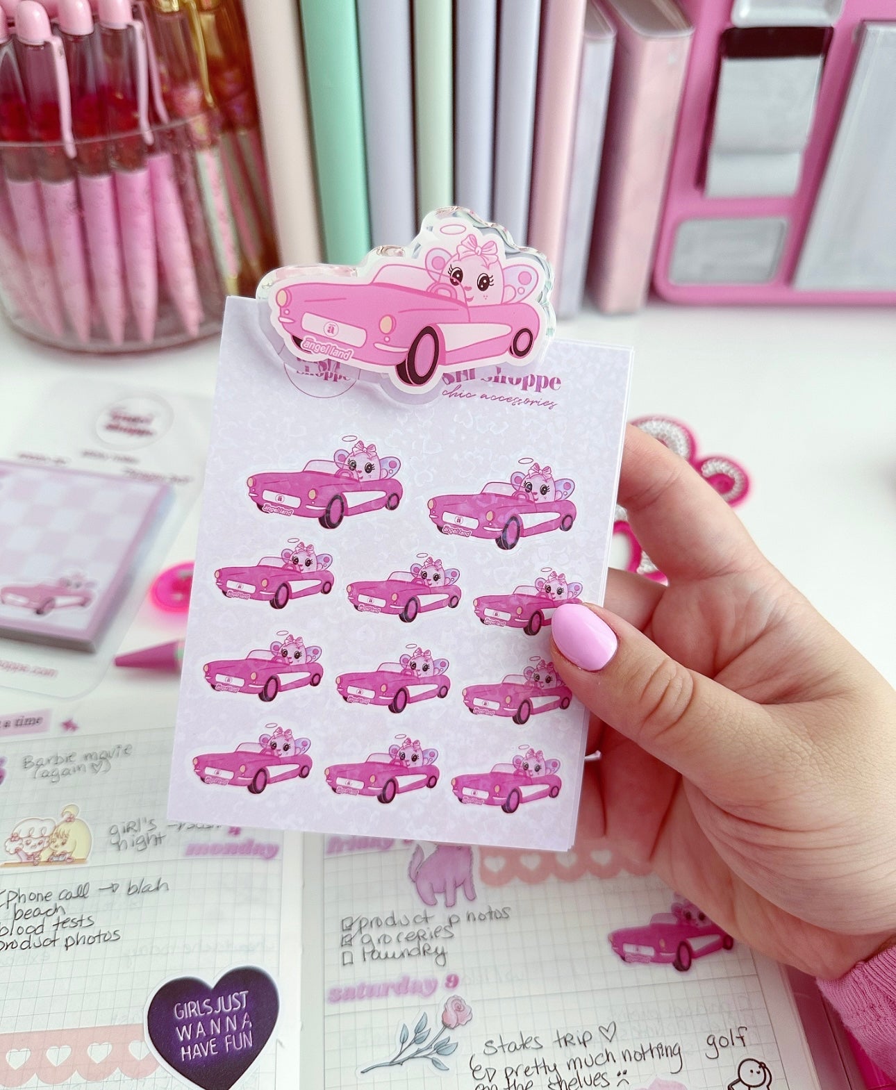 iconic Angel Car acrylic clip