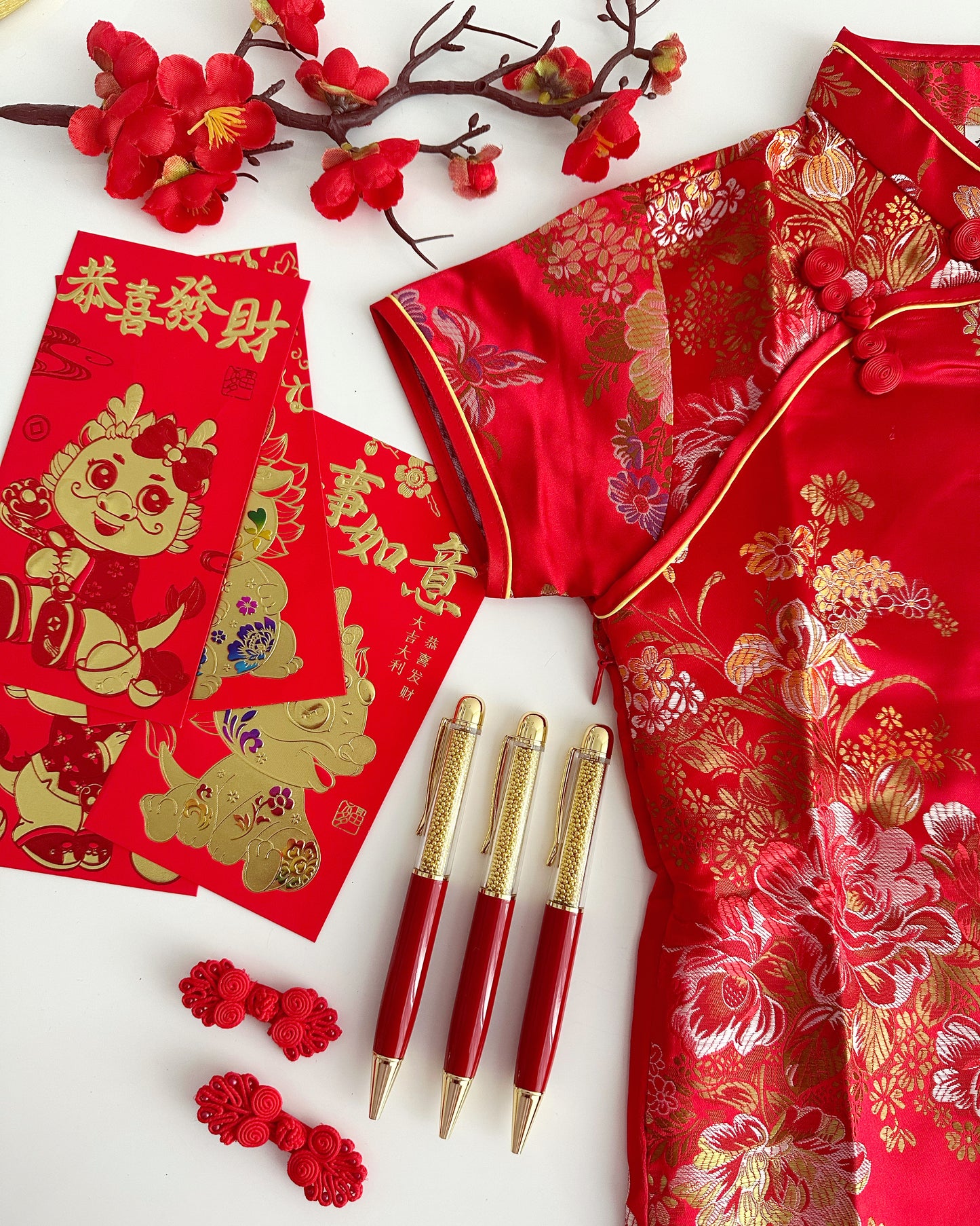 the RED Collection - January Birthstone & Chinese New Year pens