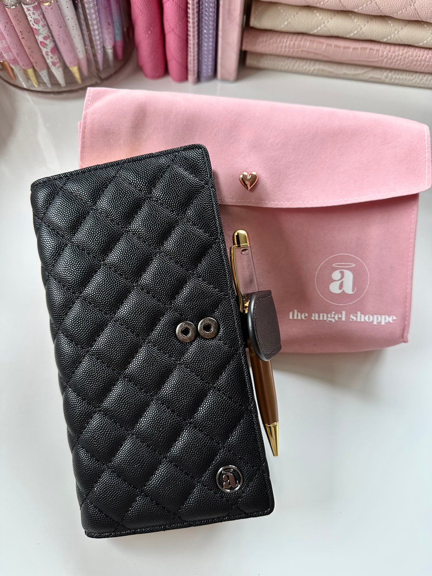Caviar Black Quilted Weeks Cover