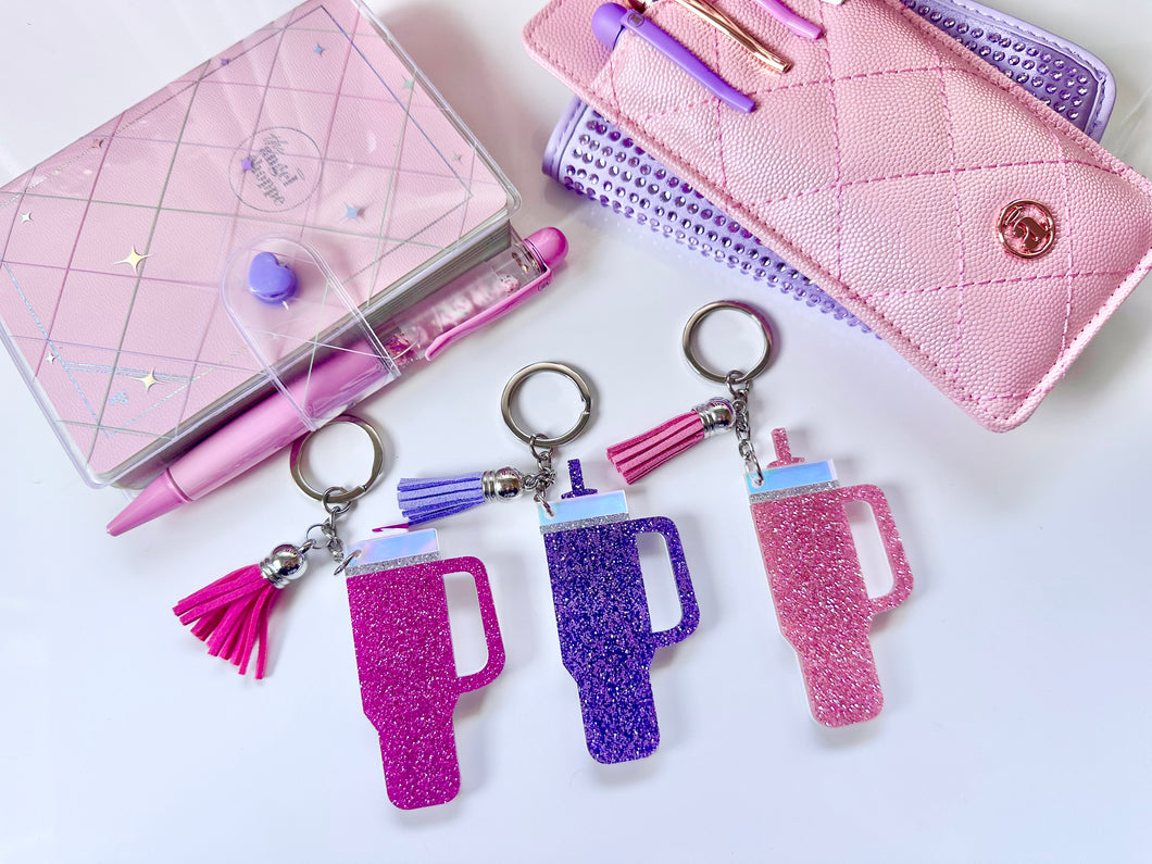 * 4 left * Tumblr glitter acrylic keychain