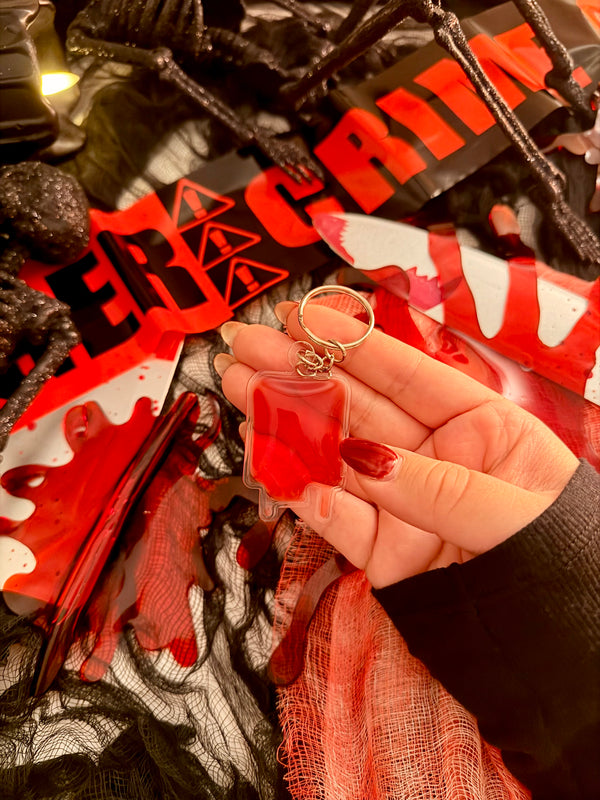 blood bag keychain