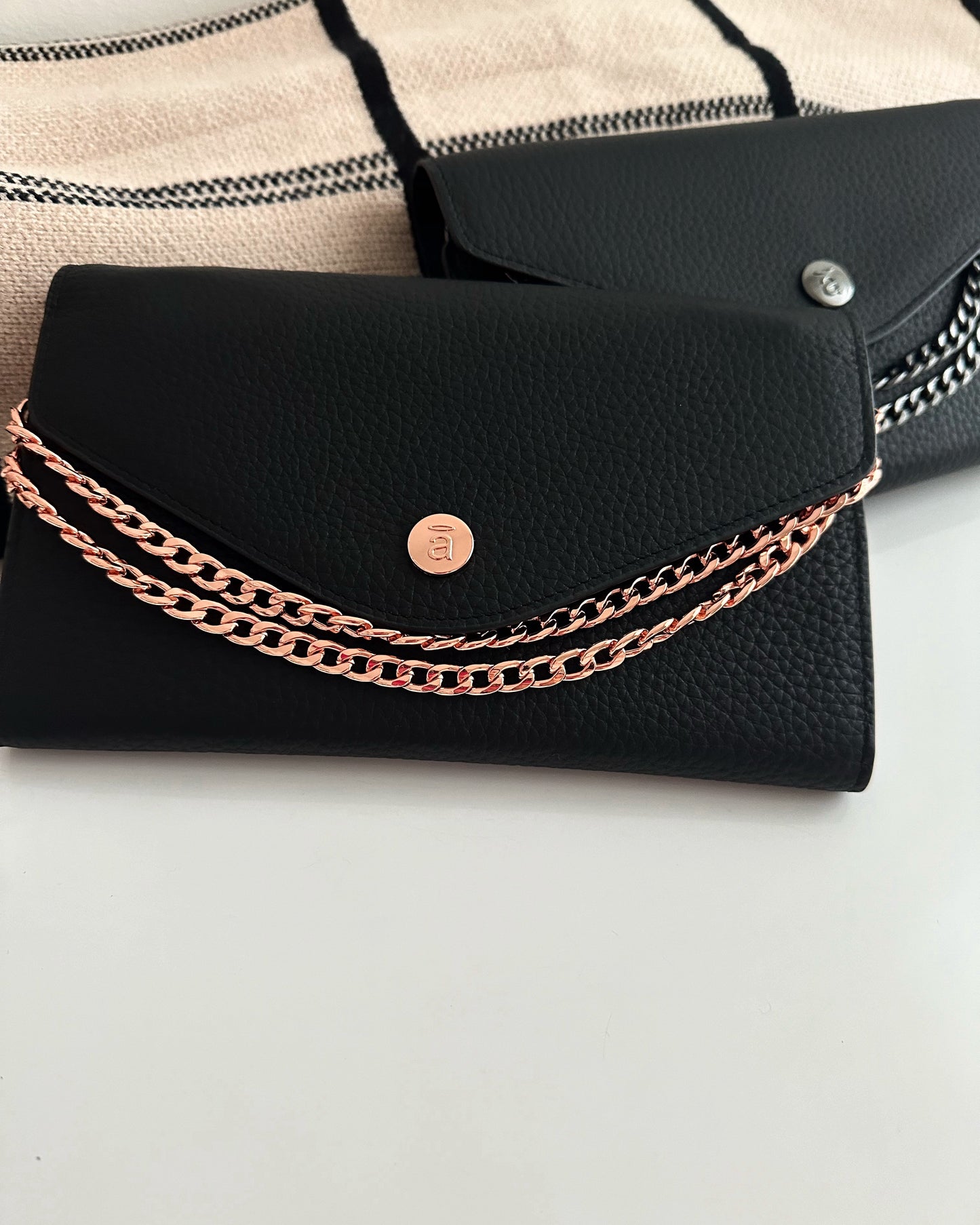 Black Noir Clutch (weeks cover & purse) WITH chain