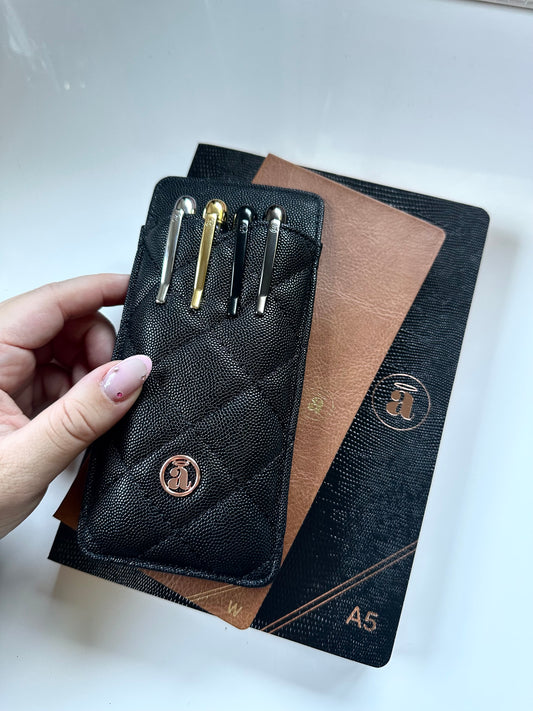 Caviar Black Pocket Pen Holder