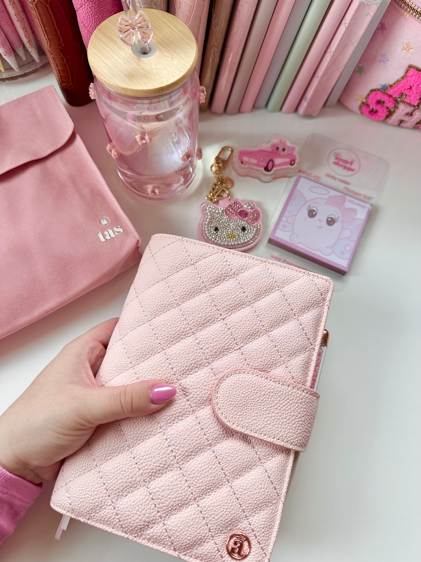 Ballerina Quilted Pink Luxe B6 Planner Cover