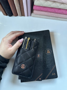 * READY TO SHIP - NO CODES * Caviar Black Pocket Pen Holder * Limited Edition *