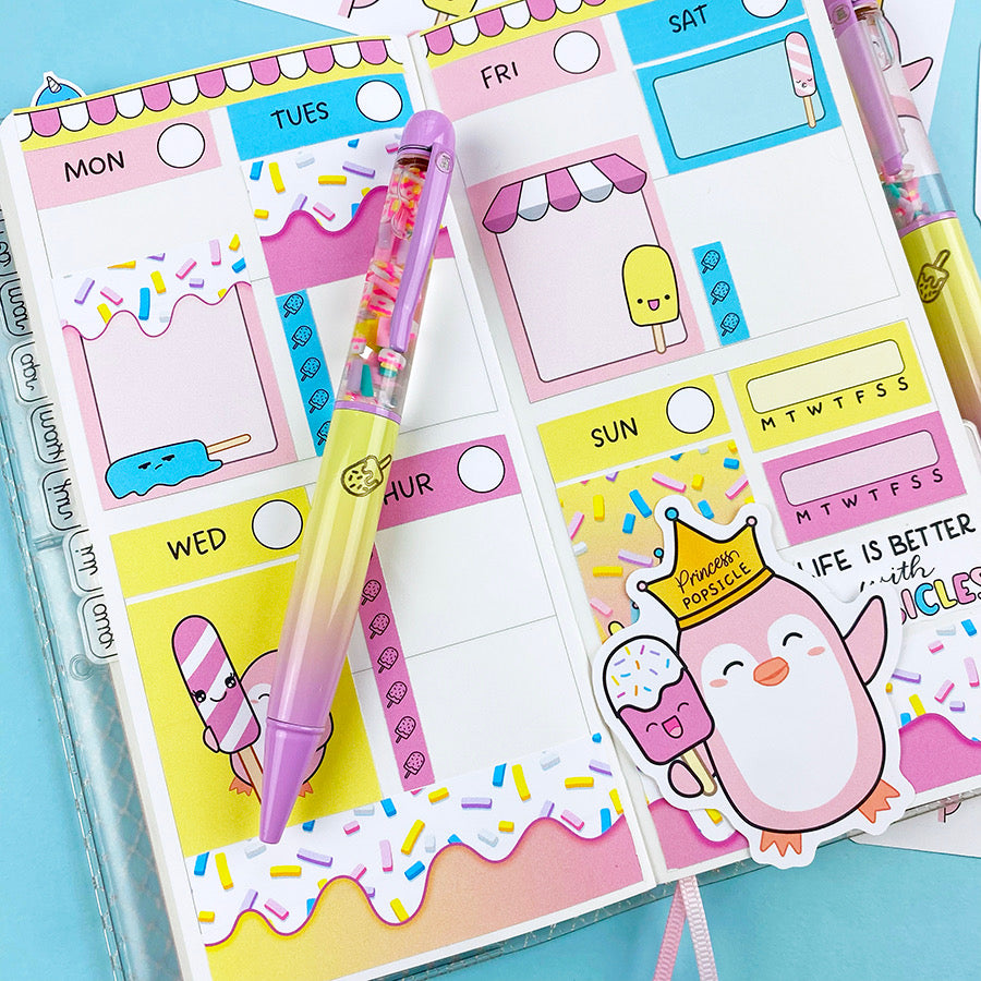 Popsicles! Pen Shine Sticker Studio Collab