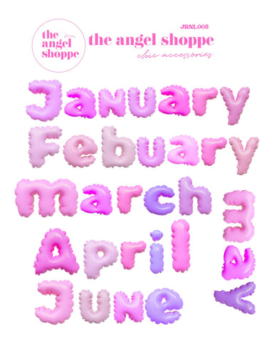 girlie monthly stickers - 2 sheets