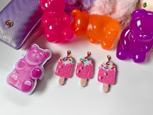 Beaded popsicle charm