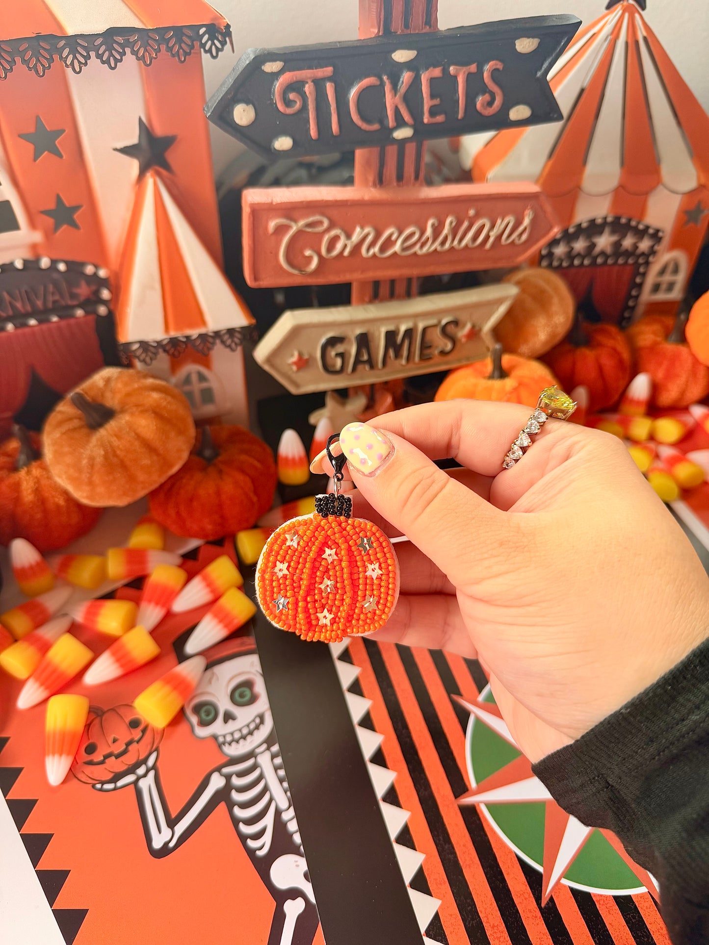 Beaded pumpkin