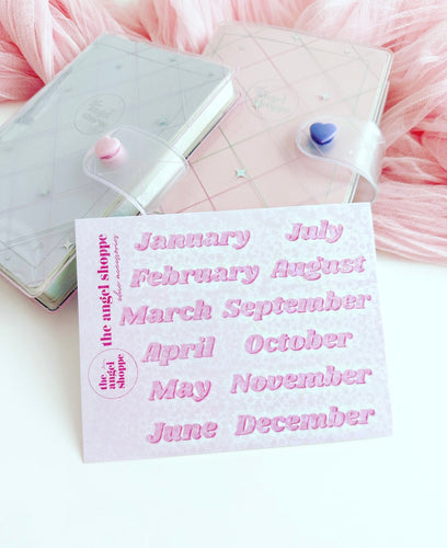 (Pink) monthly stickers