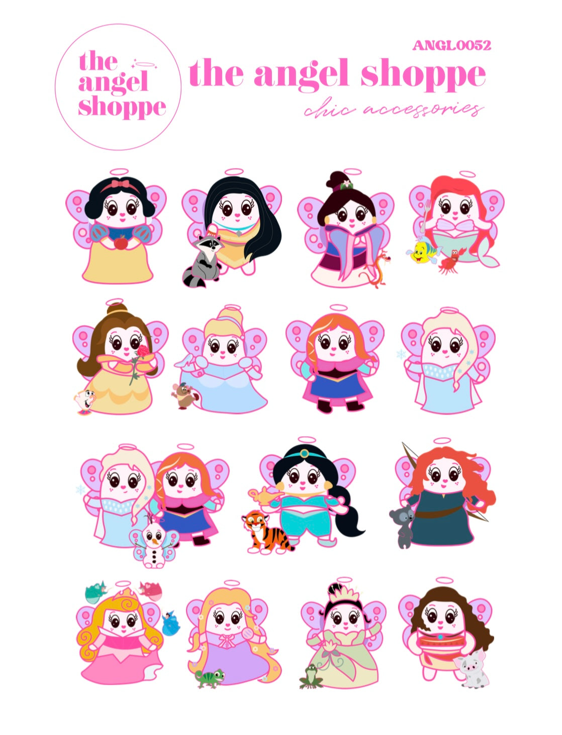 Princess sticker sheet