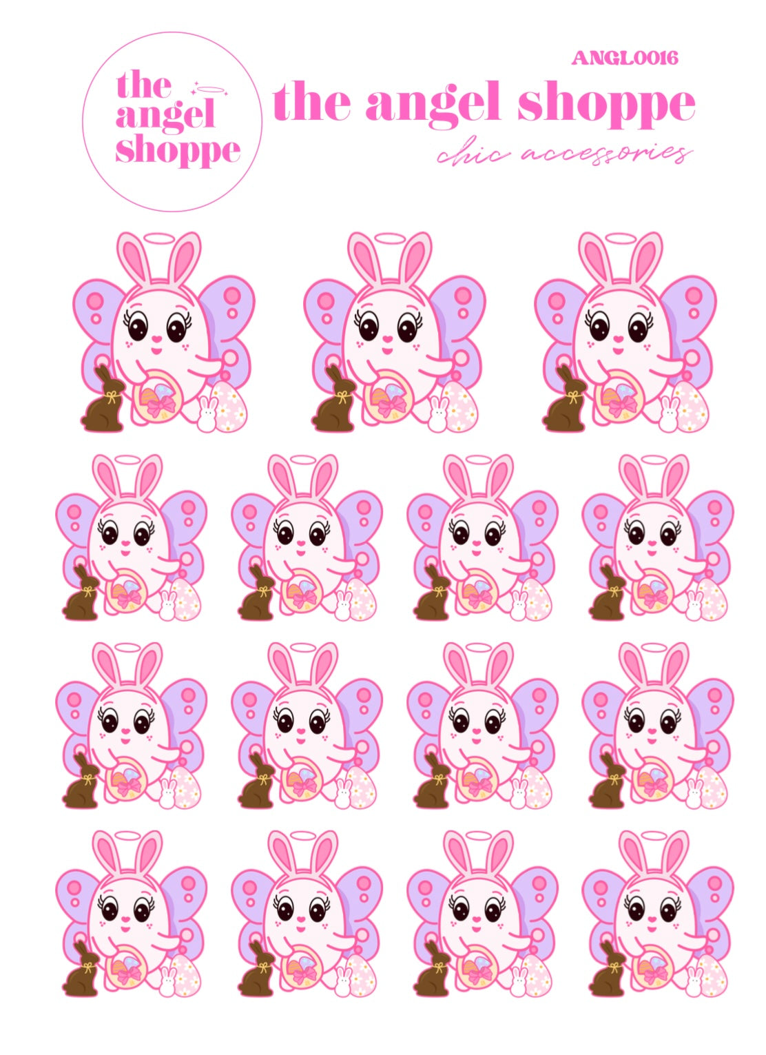 Easter/ Spring angel stickers