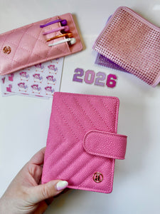 * 1 left * Azalea Pink Quilted Passport Cover