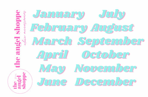 (Teal) monthly stickers