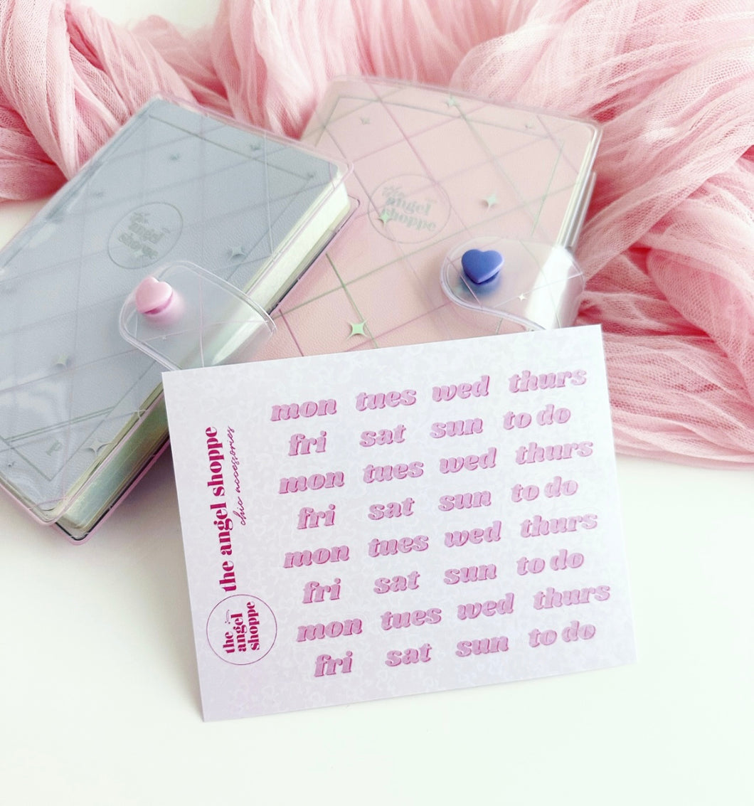 Pink Days Of The Week Stickers Short Version The Angel Shoppe pink-days-of-the-week-stickers-short-version-the-angel-shoppe